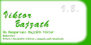 viktor bajzath business card